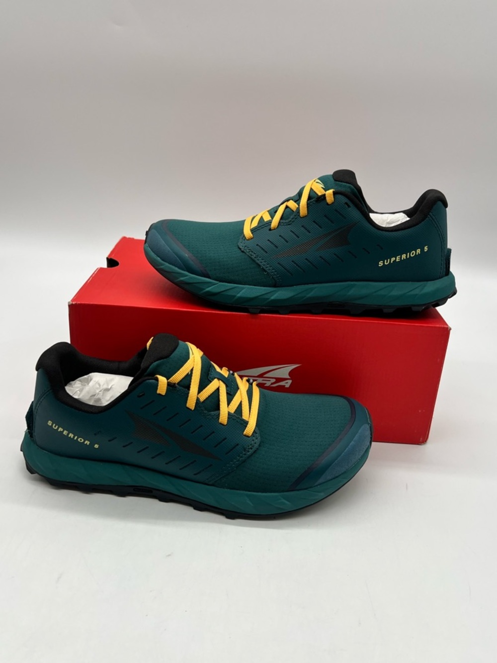 Altra Superior 5 Teal Lightweight Trail Men Sz 8 Running Hiking Sneakers Shoes.